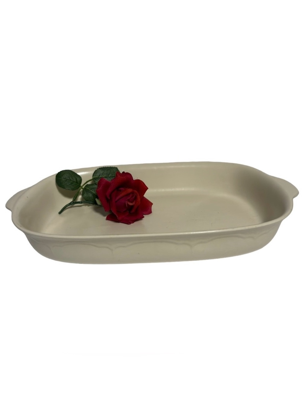 Vintage Pfaltzgraff Color Medley Buff Cream Ceramic Rectangular Baking Dish
